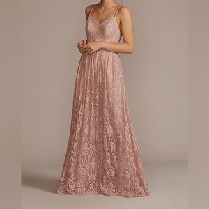 DB STUDIO - DAVID'S BRIDAL
Lace Spaghetti Strap Dusty Rose Dress